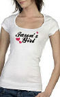 His Girl Personalized Ladies Baby Tee